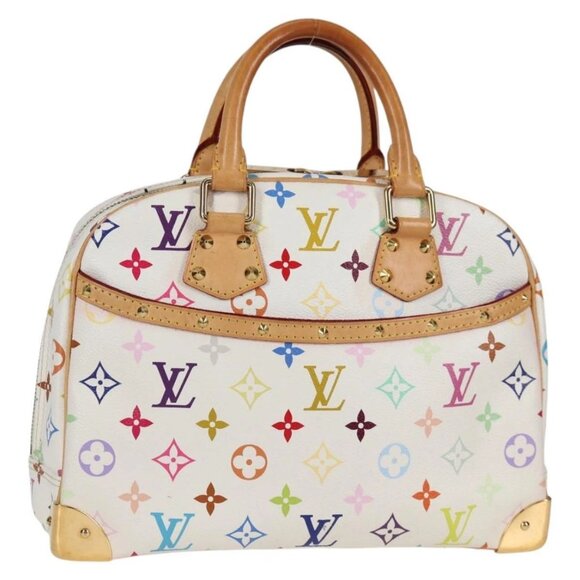LOUIS VUITTON Monogram Multicolor Trouville Hand Bag White M92663 Auth 134951V - Picture 1 of 16